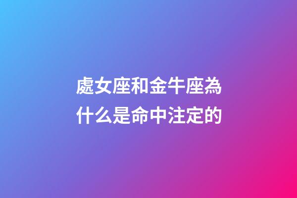 處女座和金牛座為什么是命中注定的-第1張-星座運(yùn)勢(shì)-玄機(jī)派