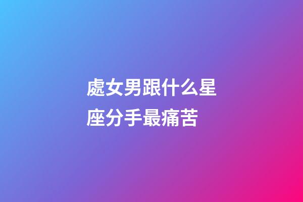 處女男跟什么星座分手最痛苦-第1張-星座運勢-玄機派
