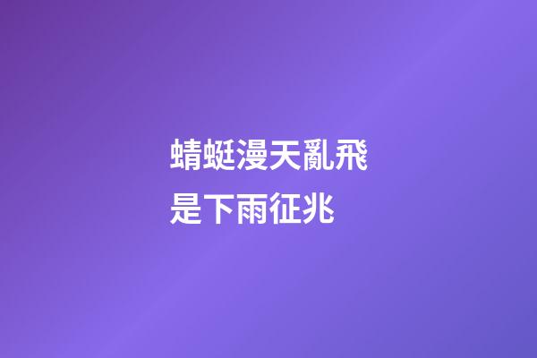 蜻蜓漫天亂飛是下雨征兆