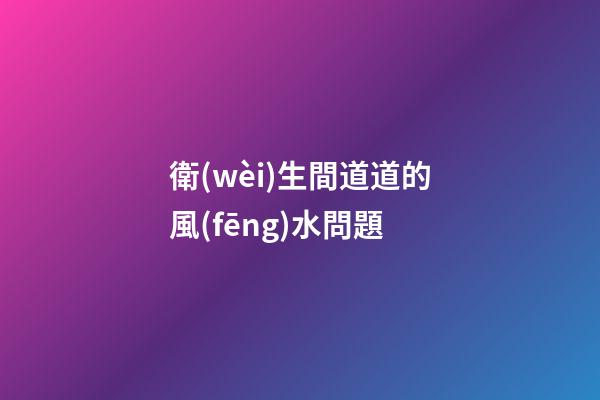 衛(wèi)生間道道的風(fēng)水問題