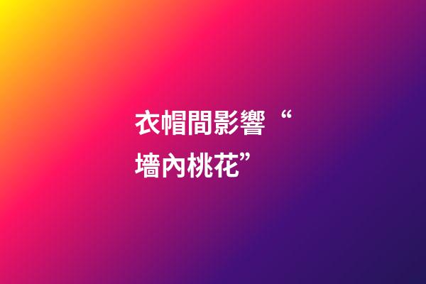 衣帽間影響“墻內桃花”