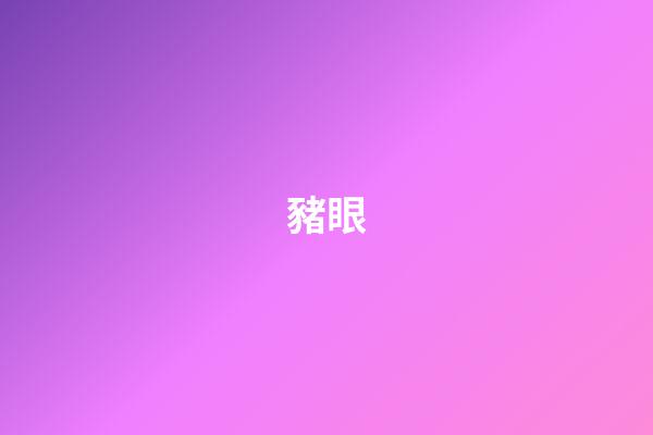 豬眼