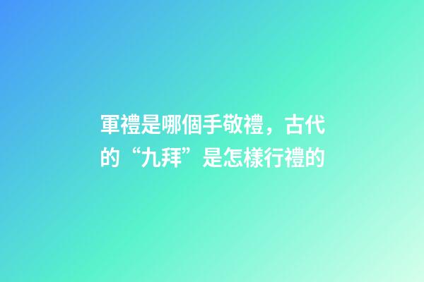 軍禮是哪個手敬禮，古代的“九拜”是怎樣行禮的-第1張-觀點-玄機派