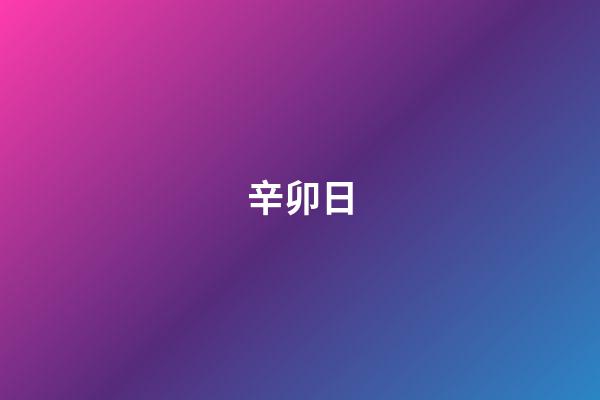辛卯日