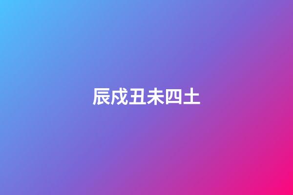 辰戍丑未四土