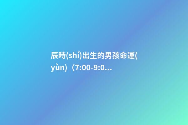 辰時(shí)出生的男孩命運(yùn)（7:00-9:00）