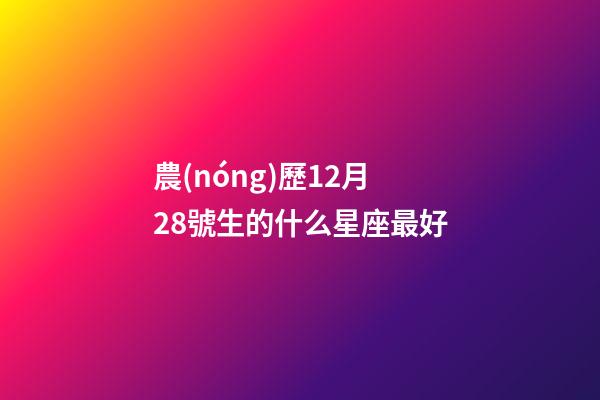 農(nóng)歷12月28號生的什么星座最好-第1張-星座運(yùn)勢-玄機(jī)派