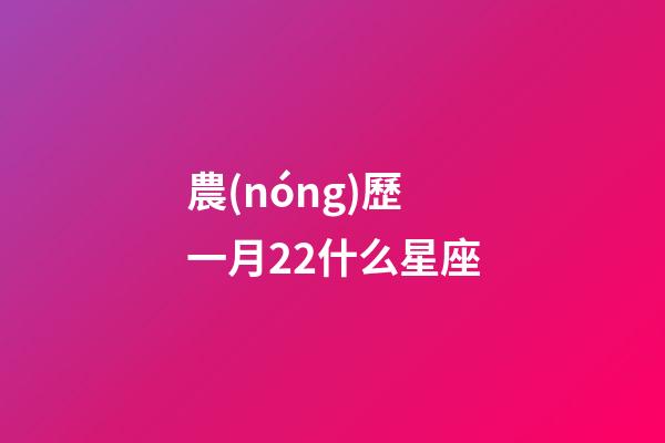 農(nóng)歷一月22什么星座-第1張-星座運(yùn)勢(shì)-玄機(jī)派
