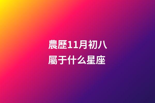 農歷11月初八屬于什么星座-第1張-星座運勢-玄機派