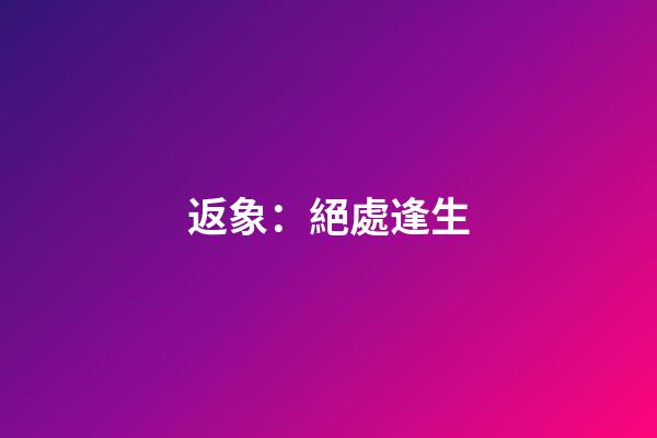 返象：絕處逢生