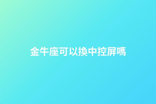 金牛座可以換中控屏嗎