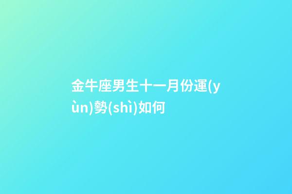 金牛座男生十一月份運(yùn)勢(shì)如何-第1張-星座運(yùn)勢(shì)-玄機(jī)派