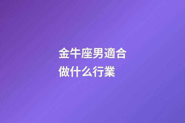 金牛座男適合做什么行業-第1張-星座運勢-玄機派