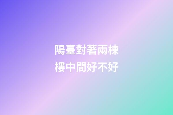 陽臺對著兩棟樓中間好不好