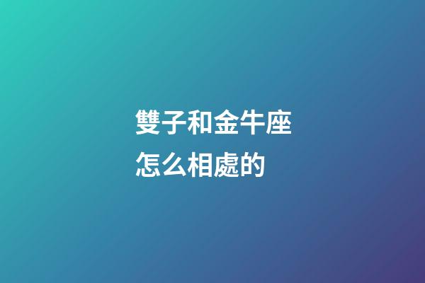 雙子和金牛座怎么相處的-第1張-星座運勢-玄機派
