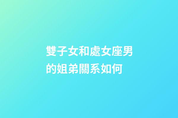 雙子女和處女座男的姐弟關系如何-第1張-星座運勢-玄機派