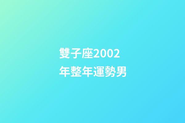 雙子座2002年整年運勢男-第1張-星座運勢-玄機派