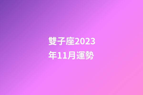 雙子座2023年11月運勢-第1張-星座運勢-玄機派