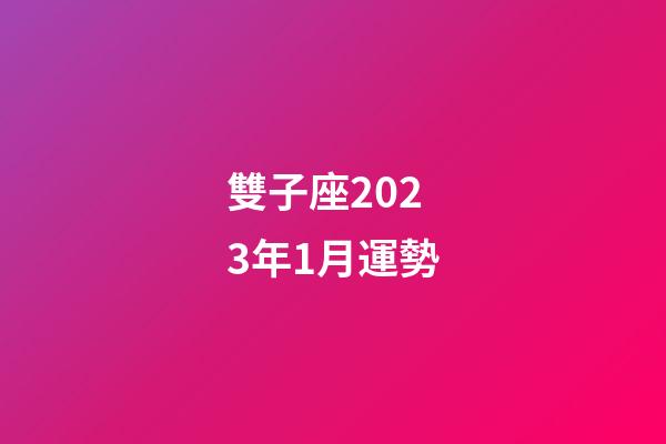 雙子座2023年1月運勢-第1張-星座運勢-玄機派
