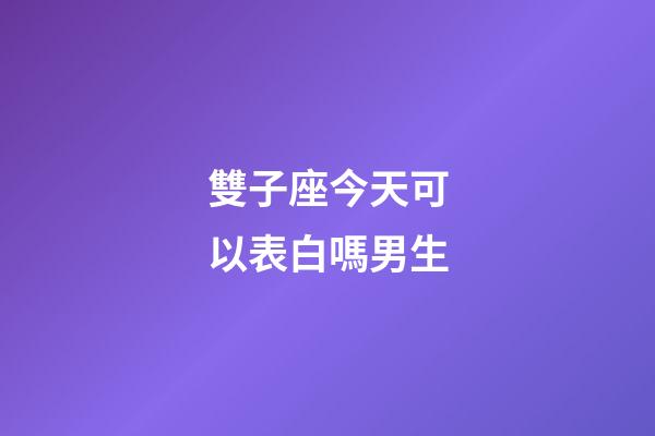 雙子座今天可以表白嗎男生-第1張-星座運勢-玄機派