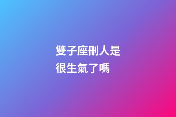 雙子座刪人是很生氣了嗎-第1張-星座運勢-玄機派