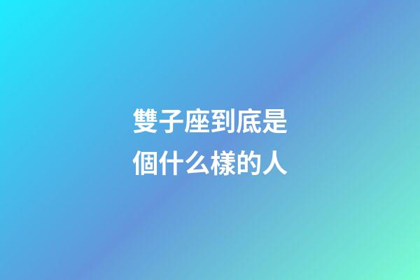雙子座到底是個什么樣的人-第1張-星座運勢-玄機派