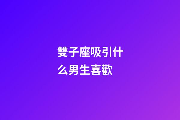 雙子座吸引什么男生喜歡-第1張-星座運勢-玄機派