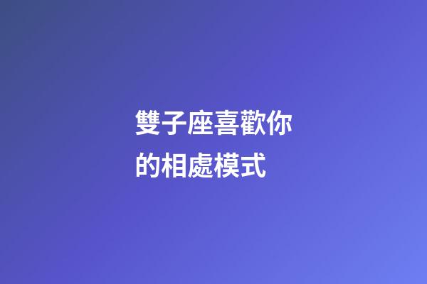雙子座喜歡你的相處模式-第1張-星座運勢-玄機派