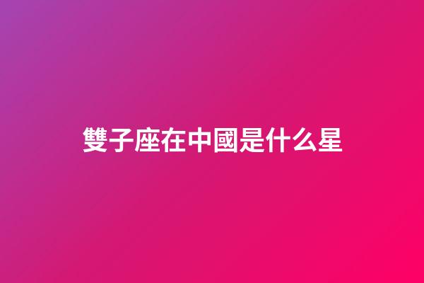 雙子座在中國是什么星-第1張-星座運勢-玄機派
