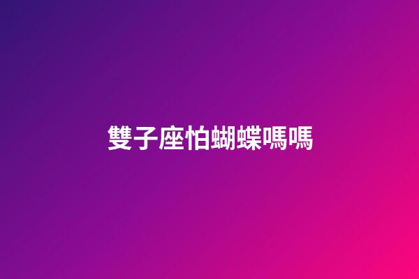 雙子座怕蝴蝶嗎嗎-第1張-星座運勢-玄機派
