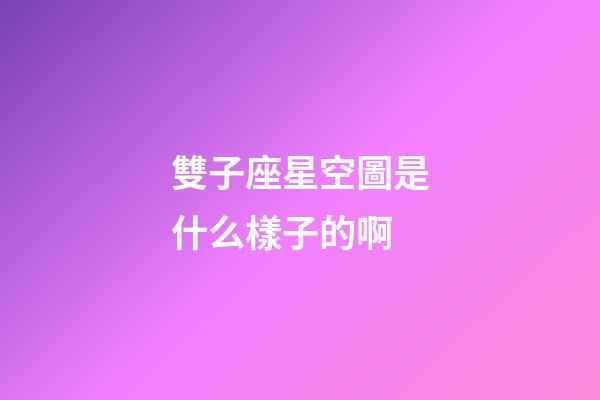 雙子座星空圖是什么樣子的啊