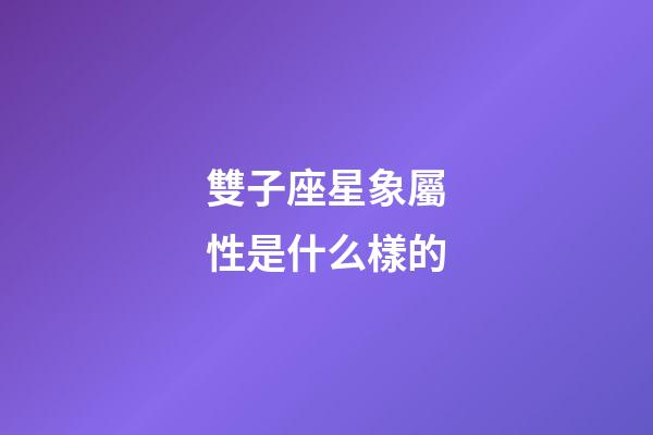 雙子座星象屬性是什么樣的-第1張-星座運勢-玄機(jī)派