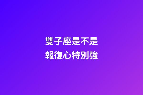雙子座是不是報復心特別強-第1張-星座運勢-玄機派