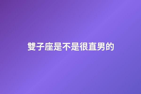 雙子座是不是很直男的-第1張-星座運勢-玄機派