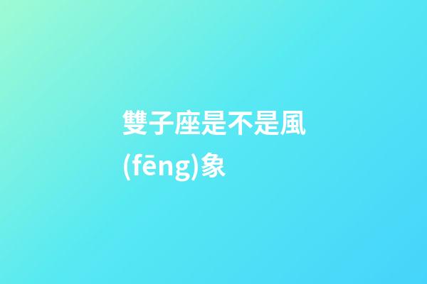 雙子座是不是風(fēng)象-第1張-星座運(yùn)勢-玄機(jī)派