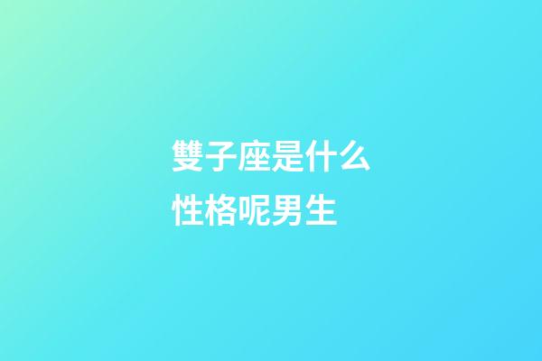 雙子座是什么性格呢男生-第1張-星座運(yùn)勢(shì)-玄機(jī)派
