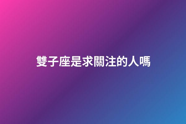 雙子座是求關注的人嗎-第1張-星座運勢-玄機派