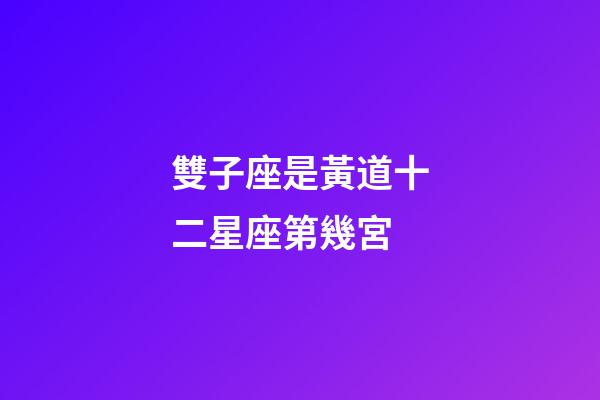 雙子座是黃道十二星座第幾宮-第1張-星座運勢-玄機派