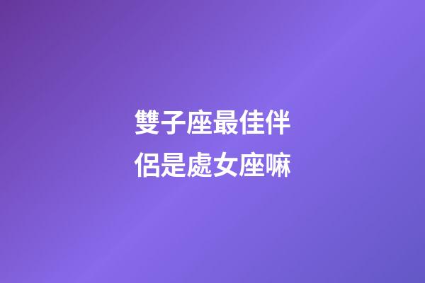 雙子座最佳伴侶是處女座嘛-第1張-星座運勢-玄機派