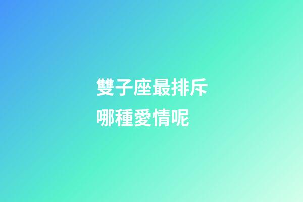 雙子座最排斥哪種愛情呢-第1張-星座運勢-玄機派