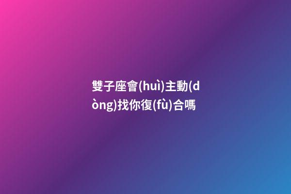 雙子座會(huì)主動(dòng)找你復(fù)合嗎-第1張-星座運(yùn)勢(shì)-玄機(jī)派