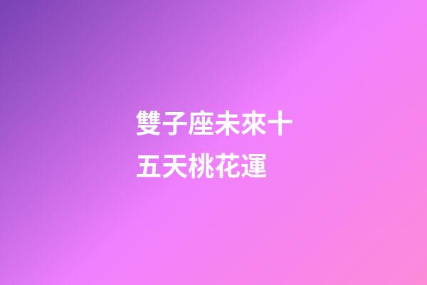 雙子座未來十五天桃花運-第1張-星座運勢-玄機派