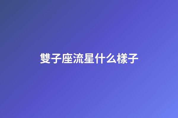 雙子座流星什么樣子