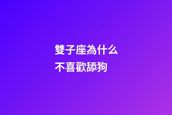 雙子座為什么不喜歡舔狗-第1張-星座運勢-玄機派