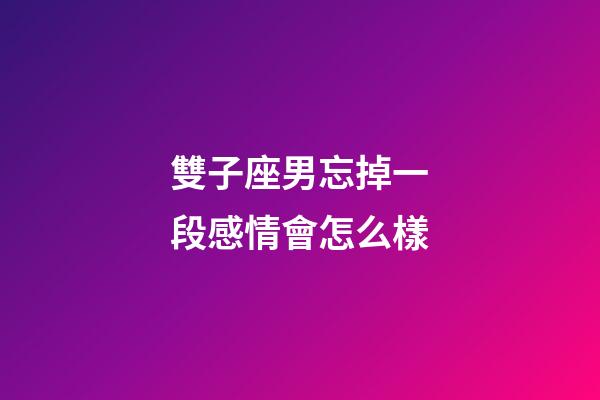 雙子座男忘掉一段感情會怎么樣-第1張-星座運勢-玄機派