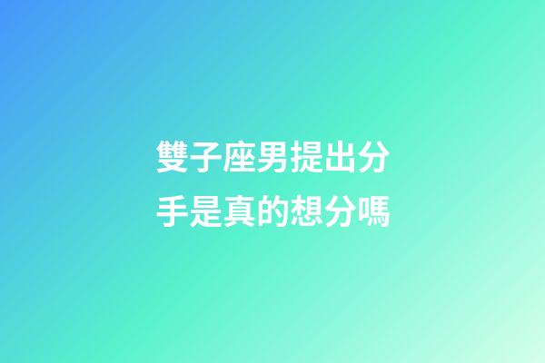 雙子座男提出分手是真的想分嗎-第1張-星座運(yùn)勢(shì)-玄機(jī)派