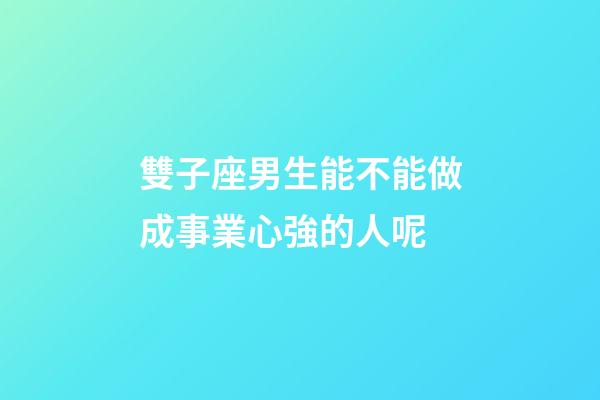 雙子座男生能不能做成事業心強的人呢-第1張-星座運勢-玄機派