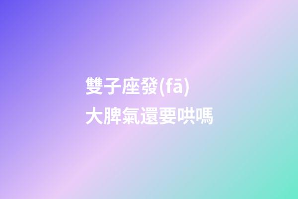 雙子座發(fā)大脾氣還要哄嗎-第1張-星座運勢-玄機派