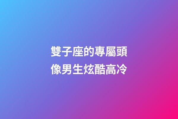 雙子座的專屬頭像男生炫酷高冷-第1張-星座運勢-玄機派