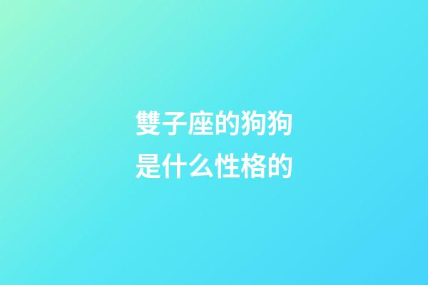 雙子座的狗狗是什么性格的-第1張-星座運勢-玄機(jī)派